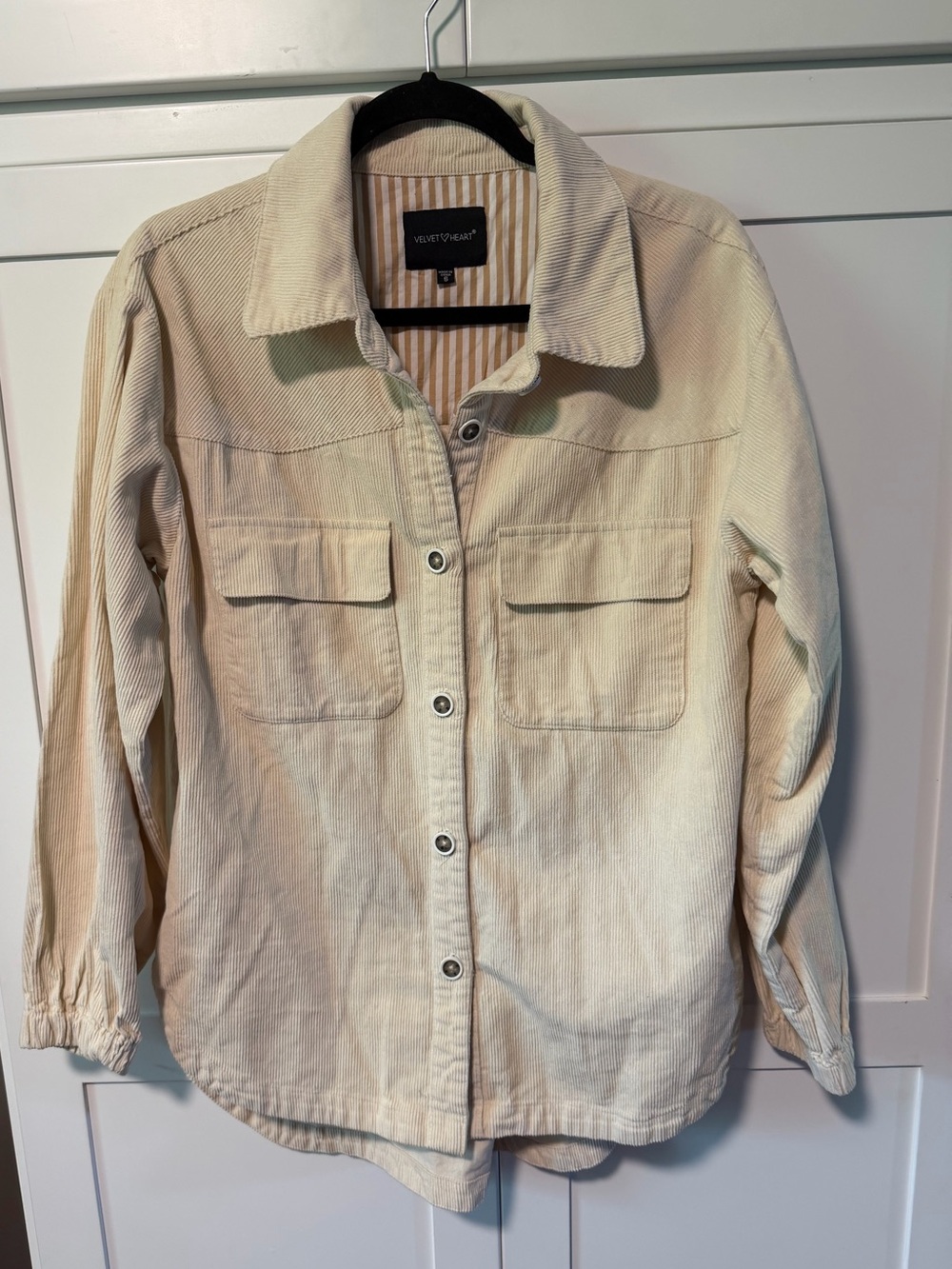 Velvet Heart Cream Utility Jacket